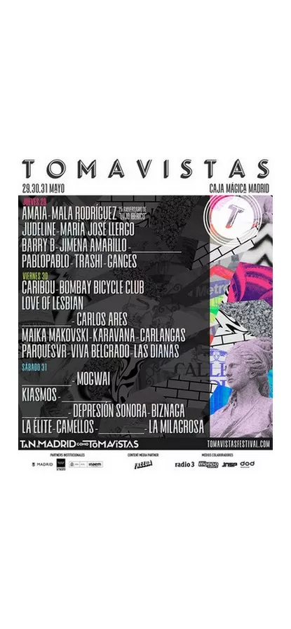 FESTIVAL TOMAVISTAS, MUSICA, LA CAJA MÁGICA, FINANCIACION, CREA SGR, CONCIERTOS, MUSICA EN VIVO, MADRID